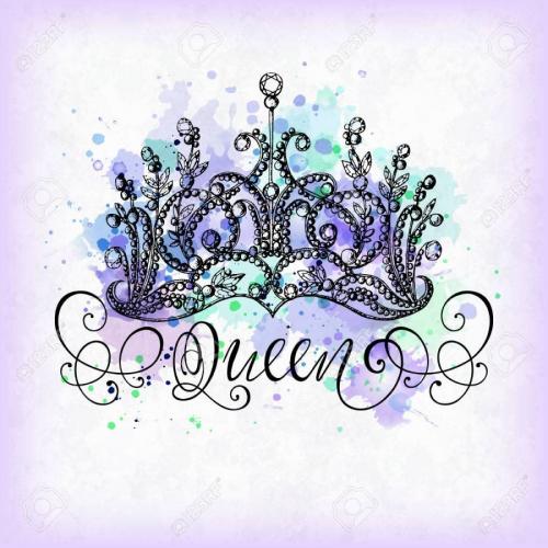 53627653-elegant-hand-drawn-queen-crown-with-lettering-imitation-of-watercolor-spots-and-splashes-perfect-for