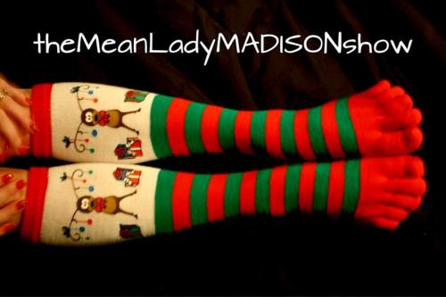 meanladymadison toe socks christmas kinky