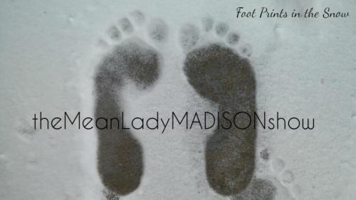 meanladymdison footprints in the snow