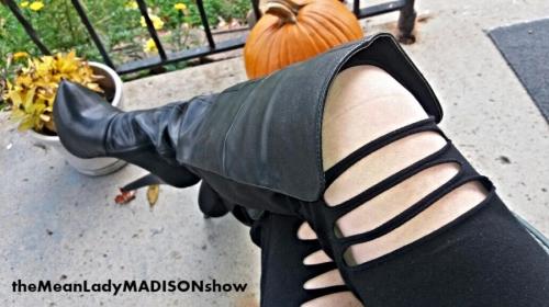 themeanladymadisonshow fall boots n pumpkin