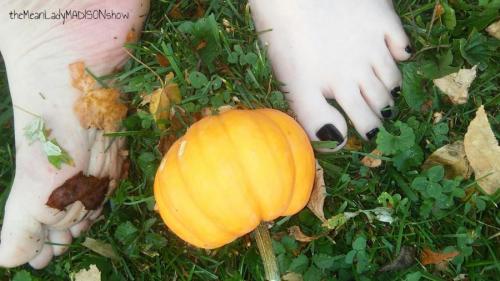 themeanladymadisonshow leavesonfeetpumpkin